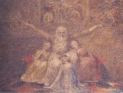 William Blake Job and his dottrar painting